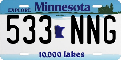 MN license plate 533NNG
