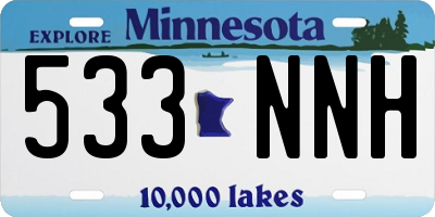 MN license plate 533NNH