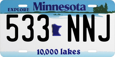 MN license plate 533NNJ