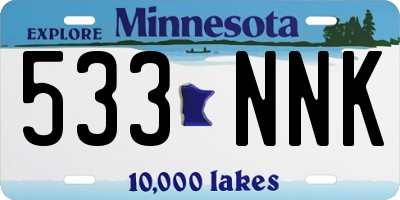 MN license plate 533NNK