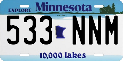 MN license plate 533NNM