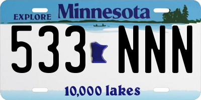 MN license plate 533NNN