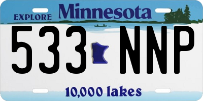 MN license plate 533NNP