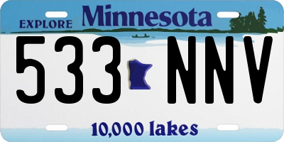 MN license plate 533NNV