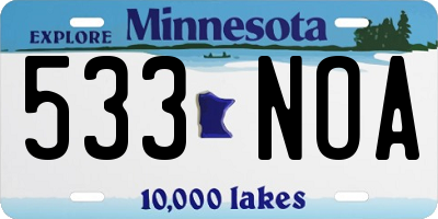 MN license plate 533NOA