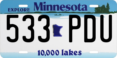 MN license plate 533PDU