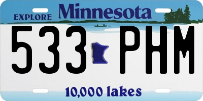 MN license plate 533PHM