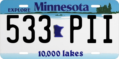 MN license plate 533PII