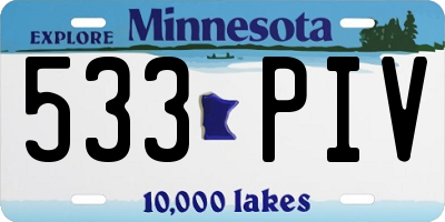 MN license plate 533PIV