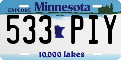 MN license plate 533PIY