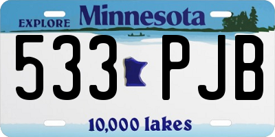 MN license plate 533PJB