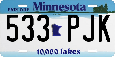 MN license plate 533PJK