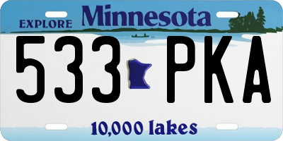MN license plate 533PKA