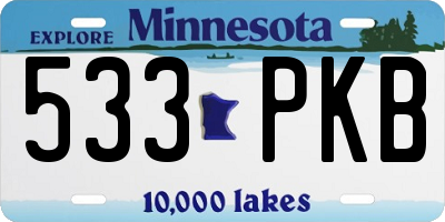 MN license plate 533PKB