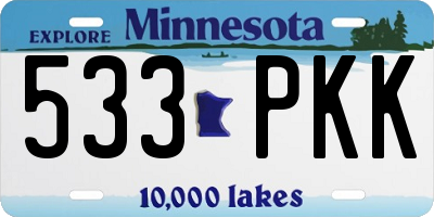 MN license plate 533PKK