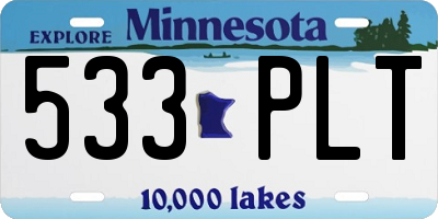 MN license plate 533PLT