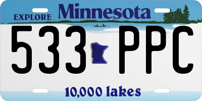 MN license plate 533PPC