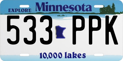 MN license plate 533PPK