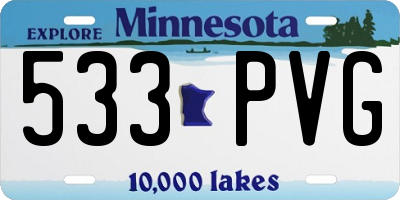 MN license plate 533PVG