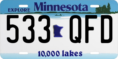 MN license plate 533QFD