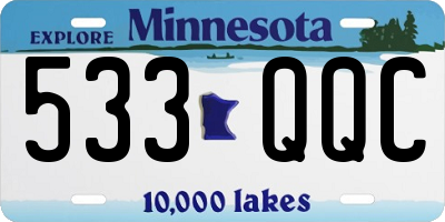 MN license plate 533QQC