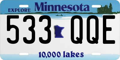 MN license plate 533QQE