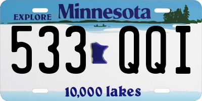 MN license plate 533QQI