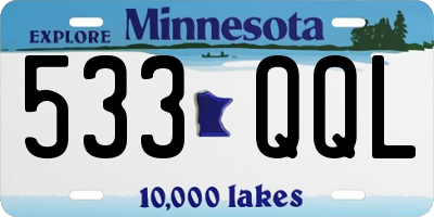 MN license plate 533QQL