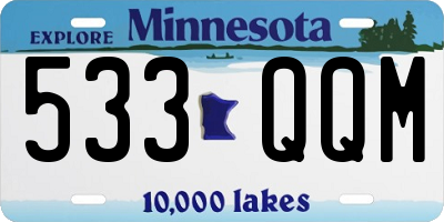 MN license plate 533QQM
