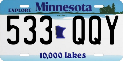 MN license plate 533QQY