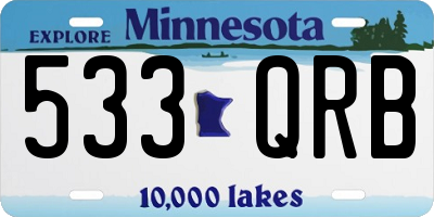 MN license plate 533QRB