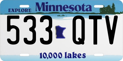 MN license plate 533QTV