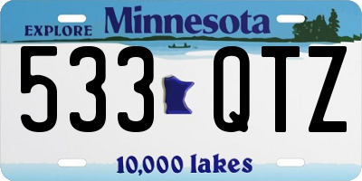 MN license plate 533QTZ