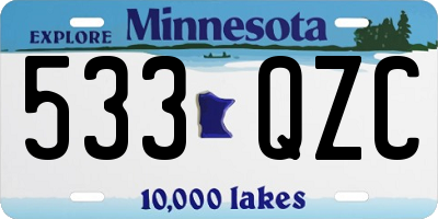 MN license plate 533QZC
