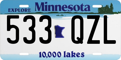 MN license plate 533QZL