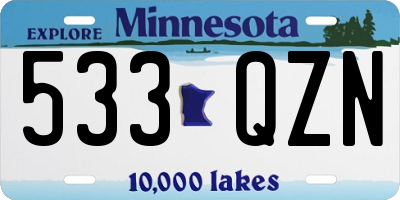 MN license plate 533QZN