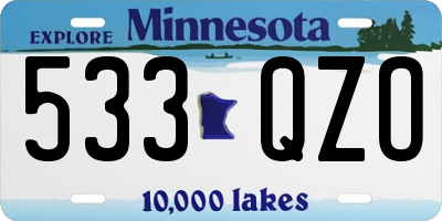 MN license plate 533QZO