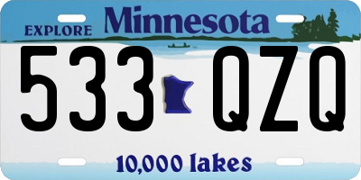 MN license plate 533QZQ