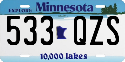 MN license plate 533QZS
