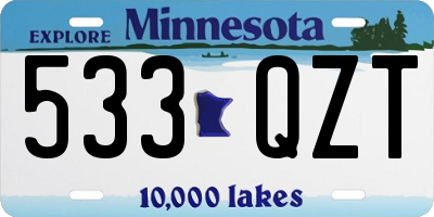 MN license plate 533QZT