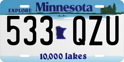 MN license plate 533QZU