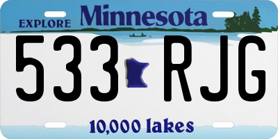 MN license plate 533RJG