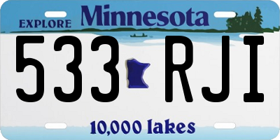 MN license plate 533RJI