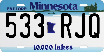 MN license plate 533RJQ