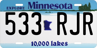 MN license plate 533RJR