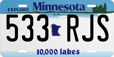 MN license plate 533RJS
