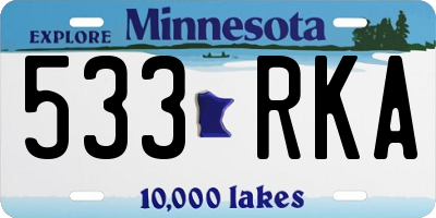 MN license plate 533RKA