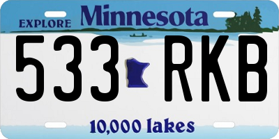 MN license plate 533RKB