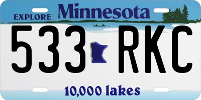 MN license plate 533RKC