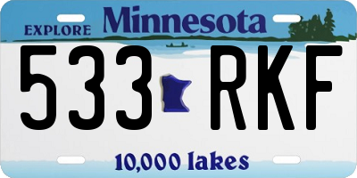 MN license plate 533RKF